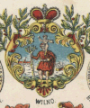 Coat of arms of Wilno on a 1920 postcard