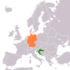 Location map for Croatia and Germany.