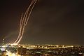 Image 45Patriot missiles launched to intercept an Iraqi Scud over Tel Aviv during the Gulf War (from History of Israel)