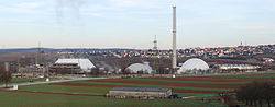 Panoramaaufnahme des Kernkraftwerks Neckarwestheim