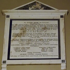 Memorial plaque in Trinity Church in Manhattan