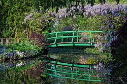 Claude Monet's garden and water-lily pond in Giverny, near Yvelines, subject of a series of famous paintings