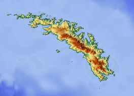 Map showing the location of Esmark Glacier