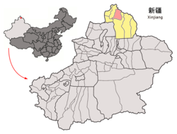 Location of Altay