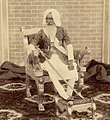 Portrait of Sir Hira Singh, Raja of Nabha, Punjab, in churidars. c. 1890. Oriental and India Office Collection, British Library.