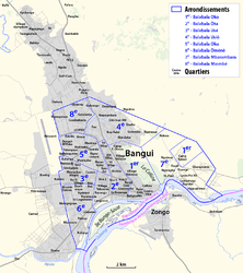 Karte der Arrondissements und Stadtteile (quartiers)