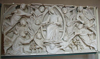 14th century relief in the museum, perhaps from the first pulpit built to display the relic