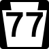 Pennsylvania Route 77 marker