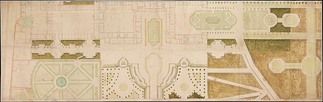 Master plan of the Château de Chanteloup of 1761, north at the top (Bibliothèque nationale de France)