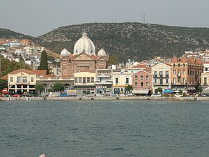 The town of Mytilene, in Lesbos island