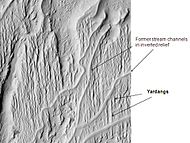 Stream channels in inverted relief and yardangs, as seen by HiRISE