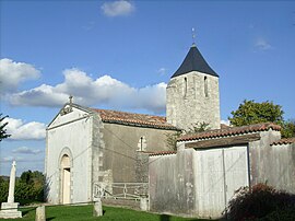 The church in Sainte-Ramée