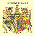 Großes Wappen der Fürsten von Schwarzburg in Siebmachers Wappenbuch (1605)