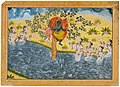 1610 painting of Krishna stealing clothes of Gopis