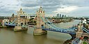 ☎∈ Tower Bridge viewed from the top of London City Hall.