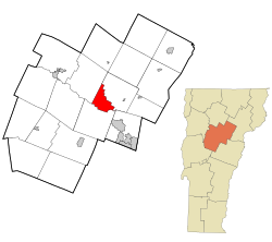Location in Washington County in Vermont