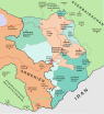 Karte des Bergkarabachkonflikts 2020