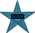 25,000 Edit Star - any editor with 25,000 edits may display this star