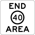 (MR-RS-20) End of Speed Limit Area (used in Western Australia, might also be used in certain places in New South Wales)