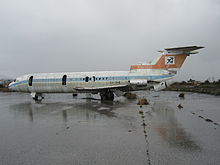 Remains of a derelict Cyprus Airways Hawker Siddeley Trident