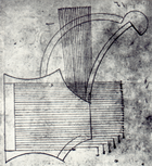 Drawing from Al-Fārābī of a musical instrument, called ""šāh-rūd""