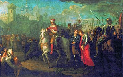 Alexander Jaroslawitsch Newski in Pskow nach dem Sieg über den Deutschen Orden (1793)