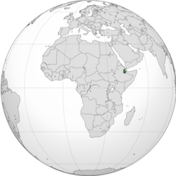 Aussa on modern map of Africa
