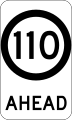 (G9-79) 110 km/h Speed Limit Ahead