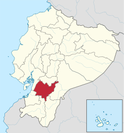Location of Azuay in Ecuador.