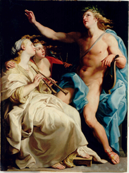 Apollo and two Muses, 1741, King John III Palace Museum, Wilanów, Warsaw