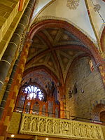 The oldest vaults are above the main organ, in the west.