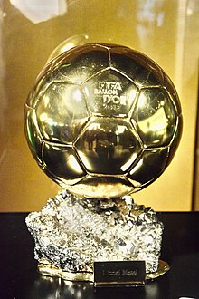 An award consisting of a golden football