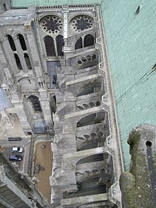 Flying buttresses seen from above