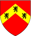 Coat of Arms of Eleanor, the Second Duchess of the Second Creation's family the Cobham Family. Wife of Humphrey of Lancaster.