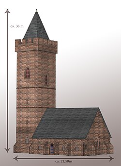 Virtuelle Rekonstruktion der gotischen Kirche St. Martin