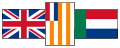 The flags of the UK, Orange Free State and South African Republic, as centre motif of the national flag used from 1928 to 1982