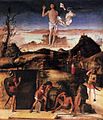 Giovanni Bellini: Auferstehung Christi, Öl auf Leinwand (urspr. Holz), ca. 1475–1479, Gemäldegalerie, Berlin