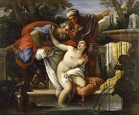 Susannah and the Elders by Giuseppe Bartolomeo Chiari (late Baroque). The Walters Art Museum.