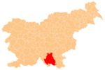 The location of the Municipality of Kočevje