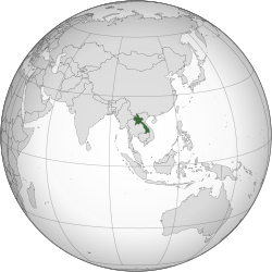 Location of Kingdom of Laos