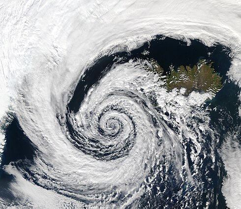Low Pressure System over Iceland.