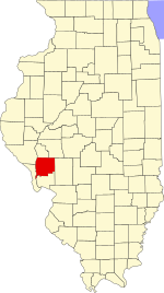 Greene County's location in Illinois