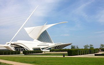 The Quadracci Pavilion of the Milwaukee Art Museum in Milwaukee, Wisconsin by Santiago Calatrava (2001)