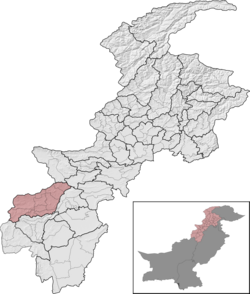 North Waziristan District (red) in Khyber Pakhtunkhwa
