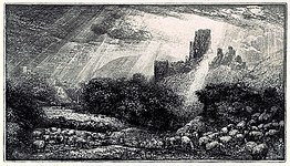 Corfe Castle – Effect of Sunshine After Rain, 1878