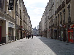 New style streets in Rennes, after the 1720s fire.