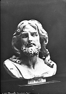 Head of Christ by Puget, Marseilles. Brooklyn Museum Archives, Goodyear Archival Collection