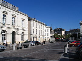 The town hall of Sablé in Raphaël Élizé square.
