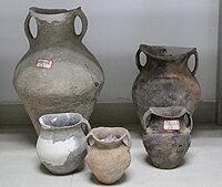 A selection of Ma’an style vessels from the Zhanqi cemetery. Siwa culture