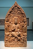 Stele with the Boddhisattva Maitreya (Mile), probably Shaanxi province, Northern Zhou dynasty, 557-581. Freer Gallery of Art